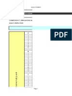 Daily check assessment sheet