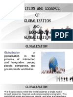 Definition and Essence OF Globalization AND Economic Globalization