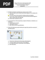 College of Electronics Technology Bani-Walid Oil & Gas Instrumentation Department Virtual Instrumentation Course Spring 2016