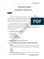 Operasi Dasar MS Word