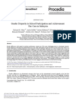 Sciencedirect: Gender Disparity in School Participation and Achievement: The Case in Malaysia