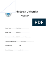 North South University: Local Case MGT 368