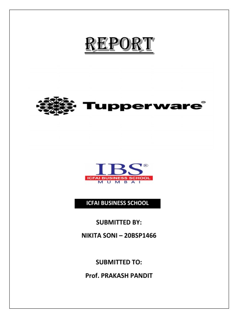 tupperware business plan pdf