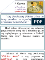 Carlos P. Garcia: "Ang Patakarang Pilipino Muna Ay Isang Panukala Sa Layuning Magkaroon NG Matatag Na Kabuhayan"