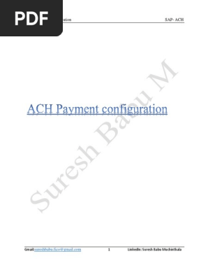 ACH Payment configuration