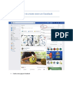 How to create store on facebook
