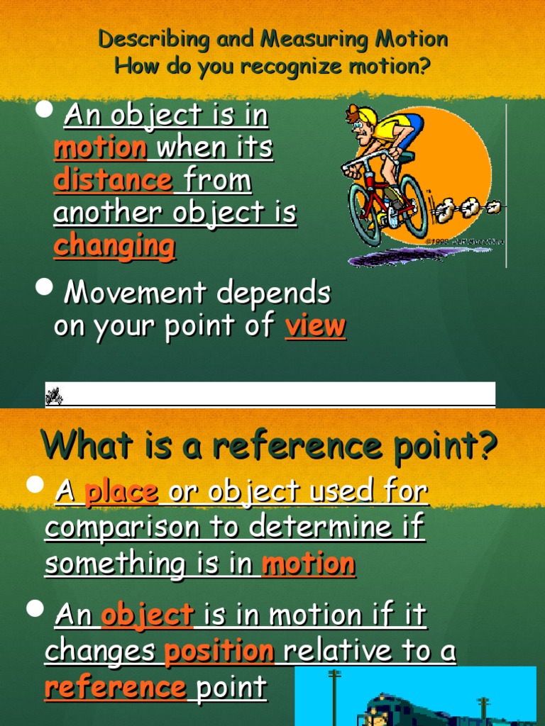 An Object Is in When Its From Another Object Is Movement Depends On ...