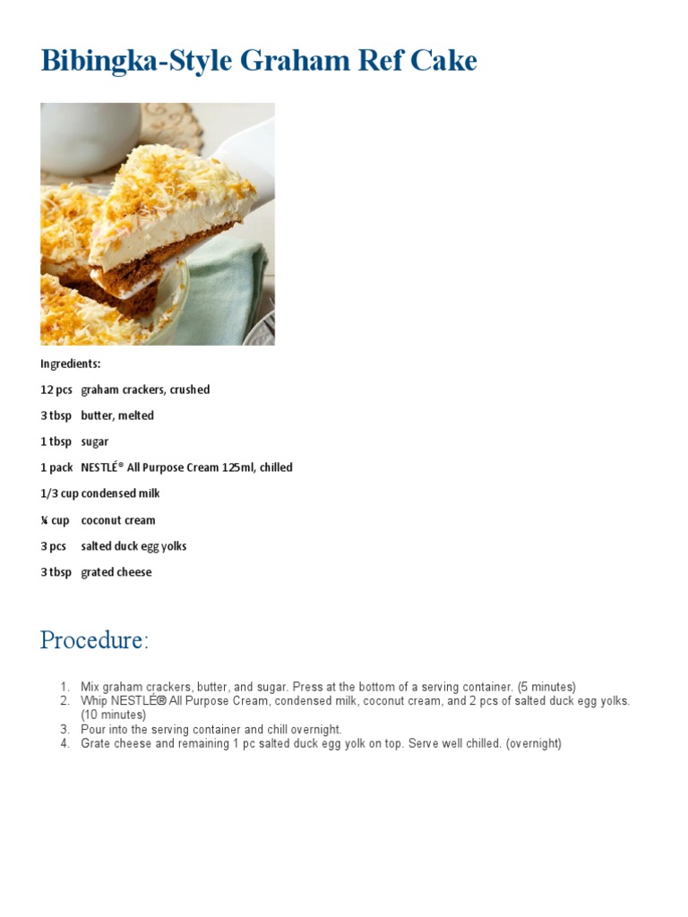 BibingkaStyle Graham Ref Cake Procedure PDF
