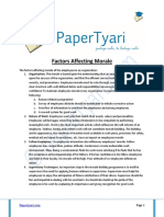 Factors Affecting Morale - Papertyari PDF