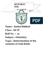 Chemistry Integrated Project