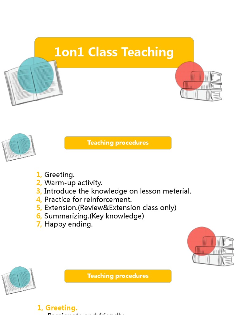 1on1 Class Teaching | PDF