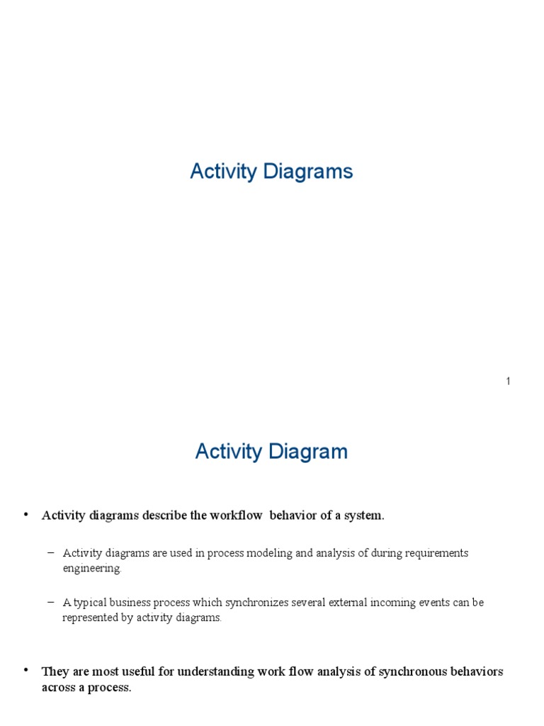 Activity Diagrams for Workflow Analysis | PDF | Use Case | Information ...