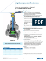 Quick Sheet: API 623 Cast Steel Globe, Stop Check, and Needle Valves