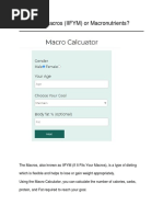 What Are Macros (IIFYM) or Macronutrients?