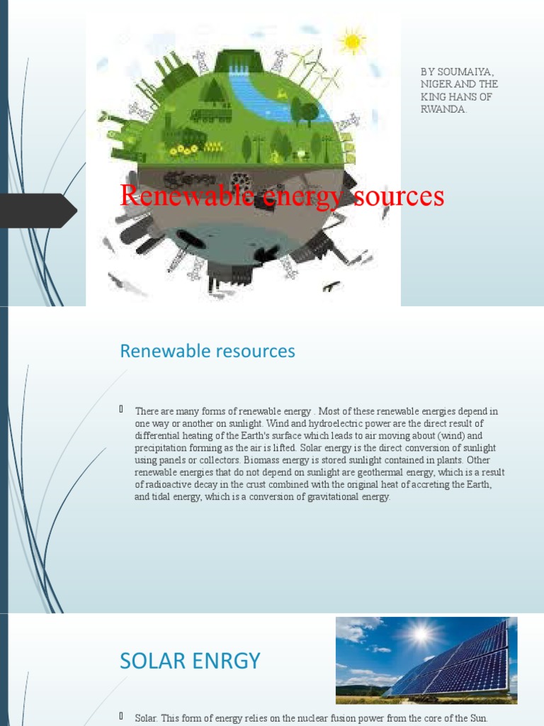 Overview of Renewable Energy Sources | PDF | Renewable Energy | Solar ...