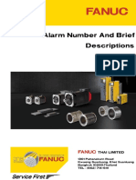 Fanuc: Alarm Number and Brief Descriptions