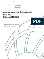 Dent Fatigue Assessment Closeout Report