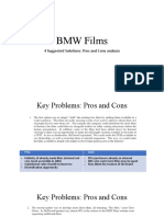 BMW Films: 4 Suggested Solutions: Pros and Cons Analysis