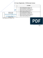 Spring 2021 Course Registration BS Electronic Systems