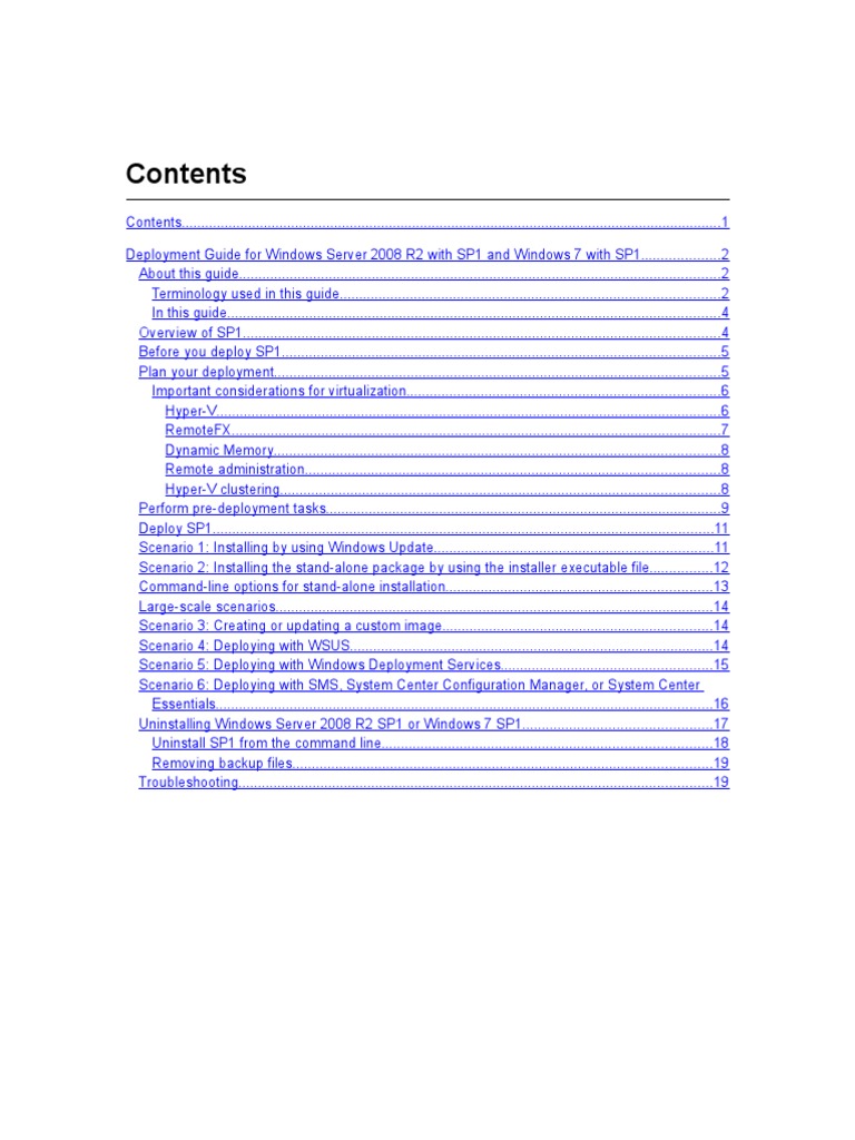 Windows Server 2008 R2 SP1 Deployment Guide | PDF | Business | Computers