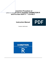 Connection Procedure of Sanyo Denki Servo Amplifier Sanmotion R and Pro-Face AGP-3 - CA1M/LT