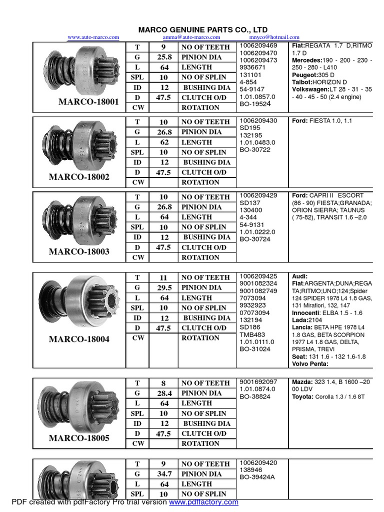 せい MARCO-18001: Marco Genuine Parts Co., LTD | PDF | Volkswagen