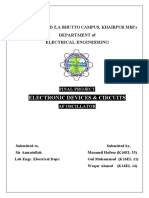 Electronic Devices & Circuits: Department of Electrical Engineering