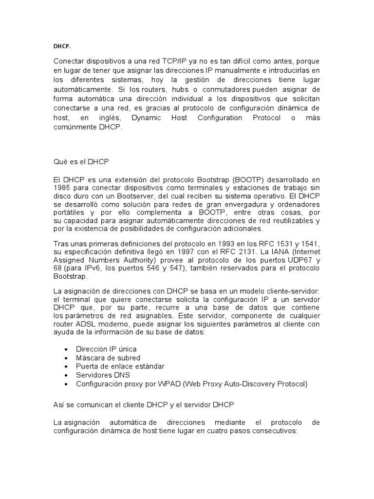 DHCP y DNS | PDF | sistema de nombres de dominio | Dirección IP