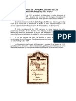 Aniversario de La Promulgación de Las Constituciones de 1857 y 1917