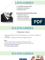 Sulfonamides: First Antibacterial Agent (Amas) Inhibits Folic Acid Synthesis. Introduced in 1935