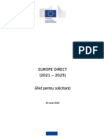 EUROPE DIRECT (2021 – 2025) Ghid pentru solicitanți