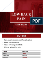 Low Back Pain: Kyaw Htet Ag