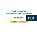 Bahrain Civil Commercial Procedures Law 12 of 1971