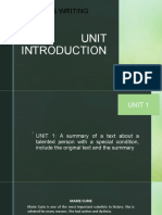 II. Unit Introduction