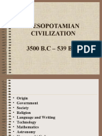 Mesopotamian Civilization 3500 B.C - 539 B.C