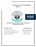 Chanakya National Law University, Patna: Continuing Guarantee: Judicial Interpretation