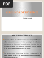 Grounds of Divorce