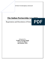 The Indian Partnership Act, 1932: Registration and Dissolution of Firms (Ss. 39-71)