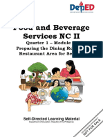 Q1 TLE Food and Beverage Services NC II Module 1