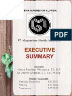 Executive Summary Perancangan Pabrik PT Magnesium Klorida Indonesia