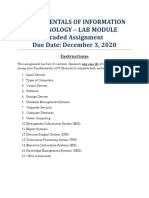 Fundamentals of Information Technology - Lab Module Graded Assignment Due Date: December 3, 2020