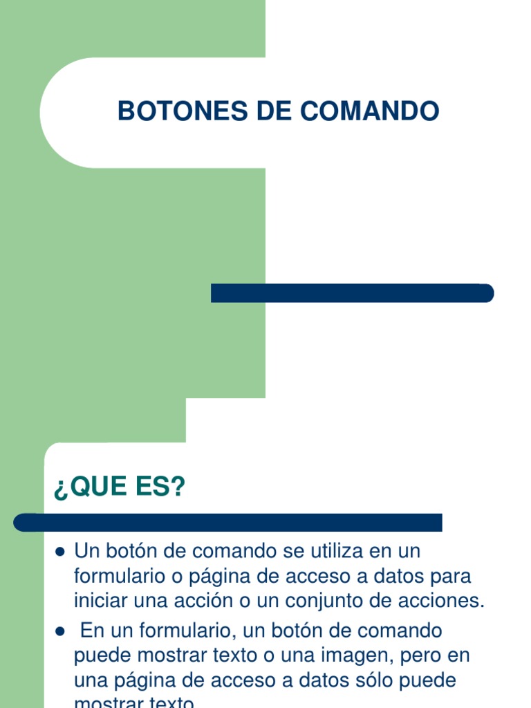 Definición y Uso de Botones de Comando | PDF | Ingeniería de software ...
