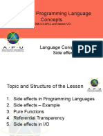 Advanced Programming Language Concepts: Side Effects Comparison