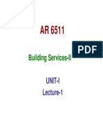 Building Services-II: Unit-I Lecture-1