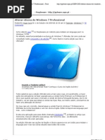 Alterar idioma do Windows 7 Professional