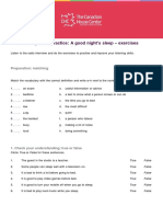 Listening Skills Practice - A1 - A Good Night's Sleep