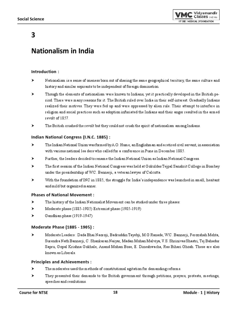 Formation of Indian National Congress | PDF | Partition Of India ...