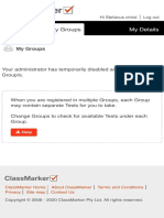 ClassMarker - My Groups