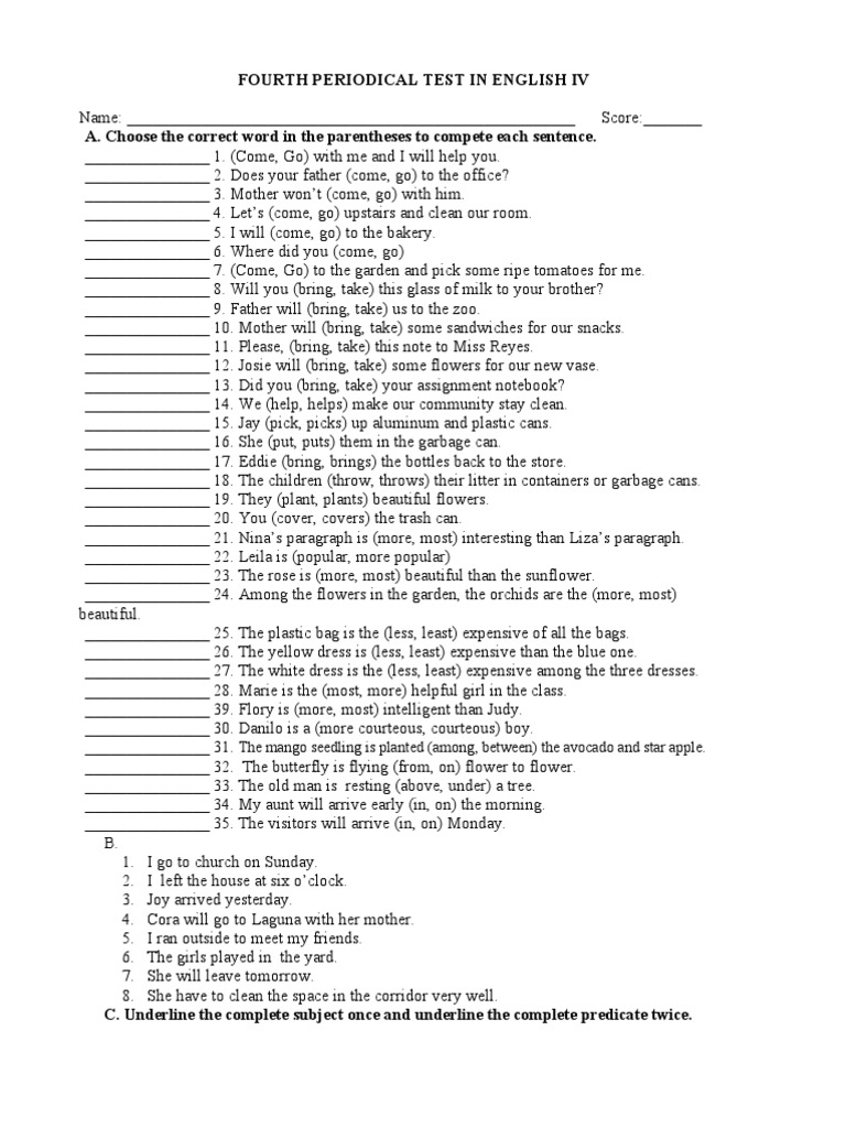 Grade 4 Fourth Periodical Test Guide | PDF | Atmosphere Of Earth | Moon