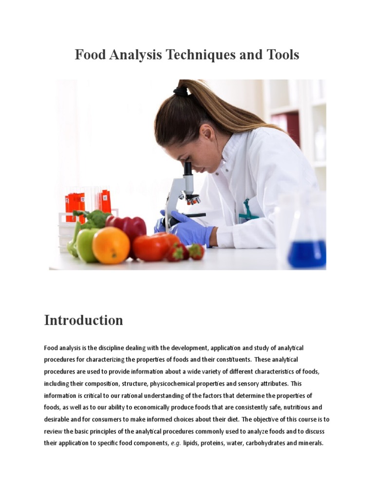 Food Analysis Techniques and Tools | PDF | Gas Chromatography | High ...